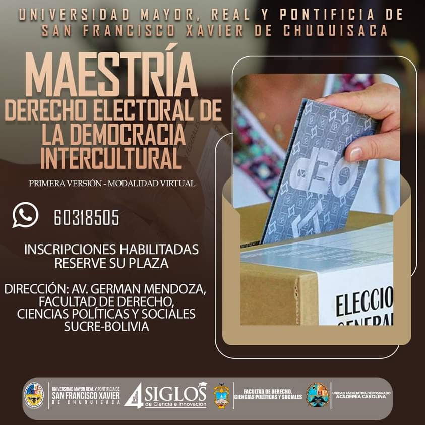 Maestria Derecho Electoral de la Democracia Intercultural